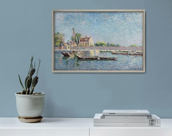Alfred Sisley The Lock of Saint-Mammès Art Print | Canvas, Fine Art Prints & Poster Reproductions
