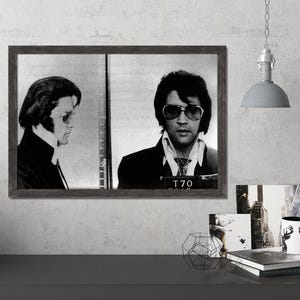 Elvis Mugshot Print | Celebrity, Famous, and Musician Mug Shot Quality Art Prints & Posters