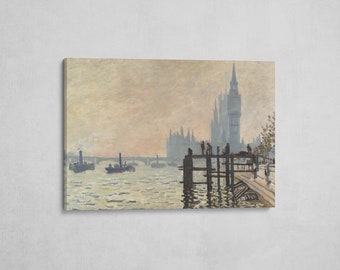 Monet Il Tamigi sotto Westminster Stampa artistica/tela, stampe d'arte e riproduzioni di poster
