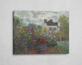 Claude Monet Il giardino dell'artista ad Argenteuil Stampa artistica/tela, stampe d'arte e riproduzioni di poster