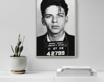 Frank Sinatra Mugshot Print | Celebrity Musician Art Poster