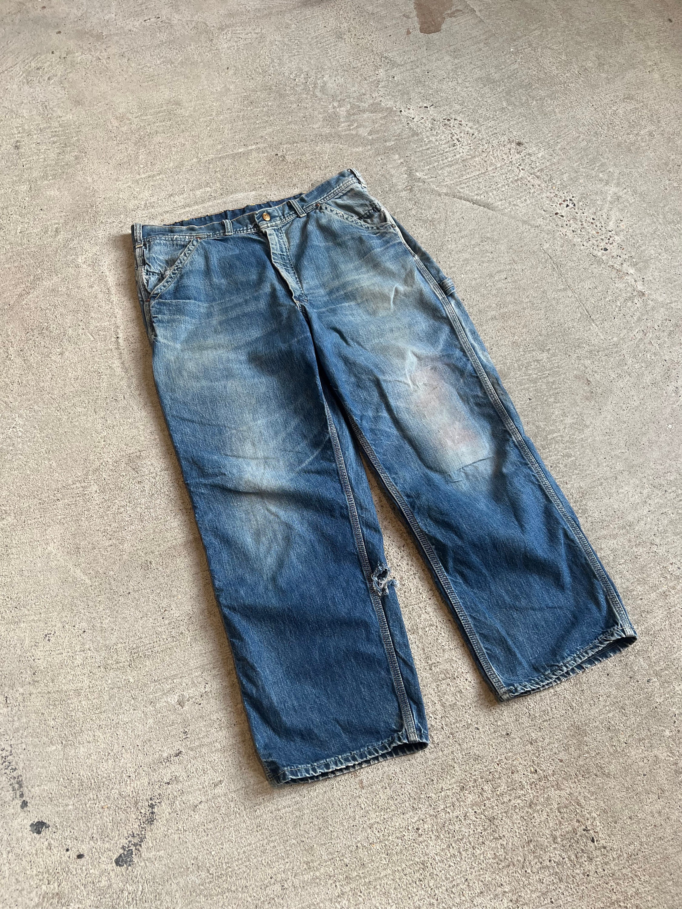 Vintage Lee Pipes High Performance Jeans BMX Khaki Pants Size M 28x25 Wide  Leg  eBay