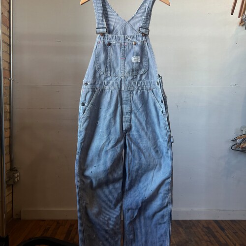 Salopette à rayures Big Mac des années 1970, vêtements de travail, coton