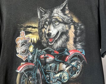 M L, 1991 Survivors 3D Emblem T-shirt, Harley Davidson, 50 50 - Etsy