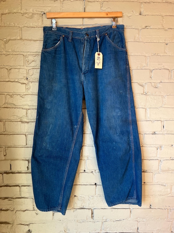 ▪️70’s【BIG MAC】DENIM PANTS Vintage 1970's One Wash Big Mac Denim Carpenter Jeans – La