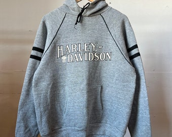 True Vintage 1970s Harley Davidson Champion Hoodie Size S-M Heavy