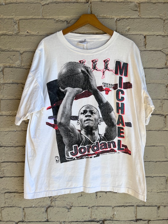 XL, 1990s Magic Johnson Ts Michael Jordan T Shirt,