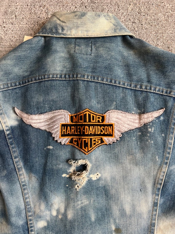 Harley-Davidson | Jackets & Coats | Harleydavidson Original Denim Vest With  Patches | Poshmark