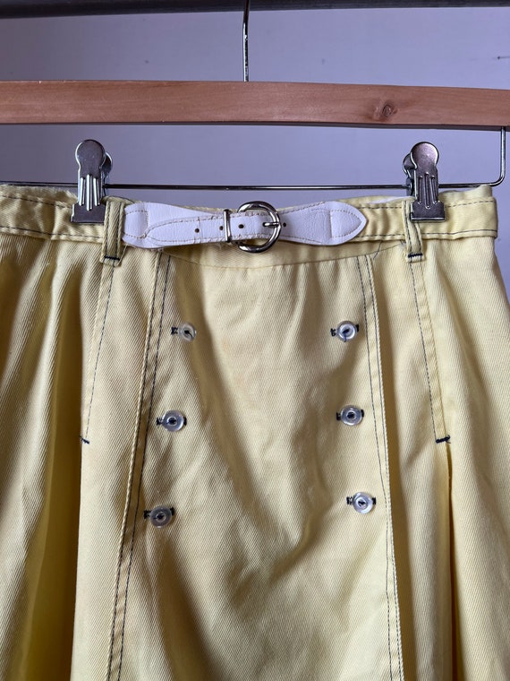 28” Waist, 1970s Yellow Skort, Shorts Skirts - image 2