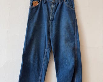 34 "Taille, Vintage 1950s Big Mac Dark Carpenter Jeans, Baumwolle