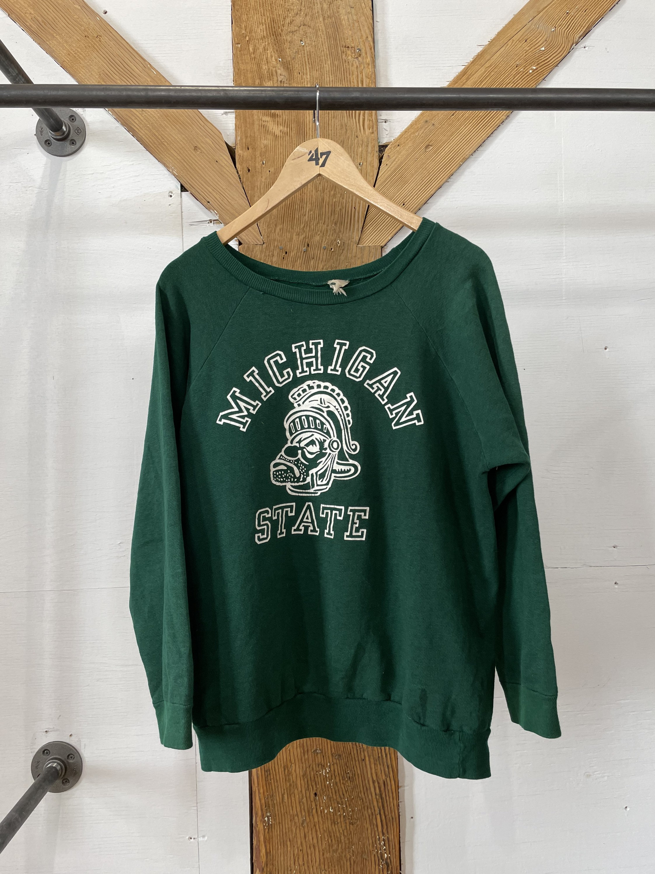 1960s 1970s Michigan State Crew Neck 