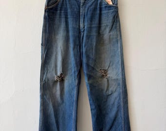 Pantalones vaqueros Big Mac Carpenter de los años 50, talla 33 de cintura, estilo vintage. Ropa de trabajo.