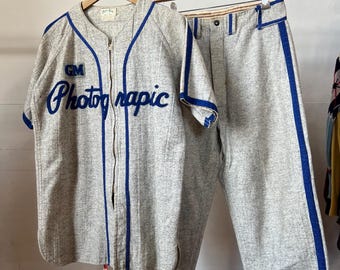 【40's〜50's】vintage wool baseball shirt Vintage 1950's “Broderick and Gibbons” Wool Baseball Jersey