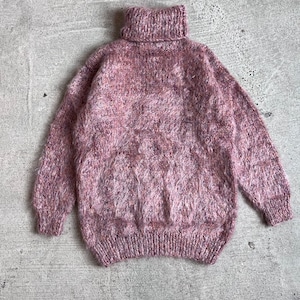 XL, Pink Shaggy Mohair Sweater, Handmade- S1 - Etsy Australia