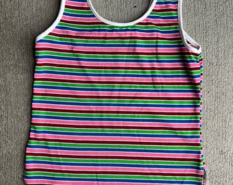 Multiple sizes, 1970s Striped Tank Top, Summer, Roller Skating