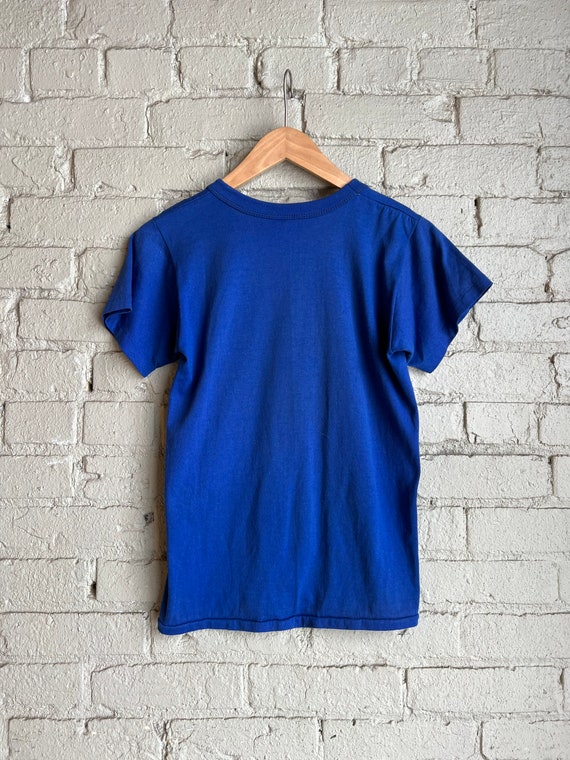 Small, Devil Iron On T-Shirt, 1980s 1970s, Blue - image 5