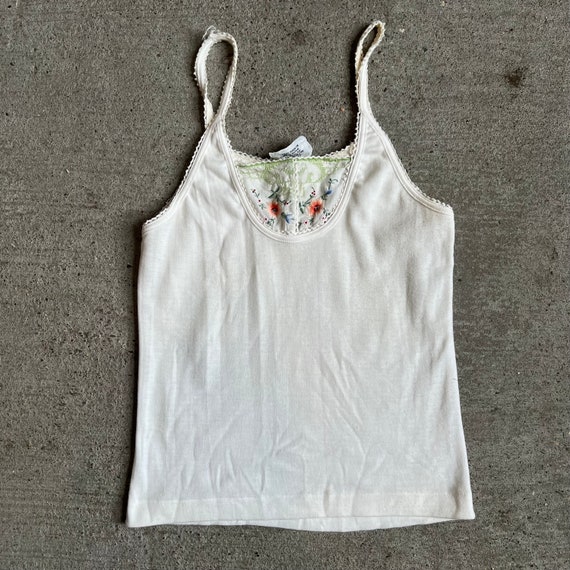 XS SM, 1970s Embroidered Tank Top, Summer, Womens… - image 1