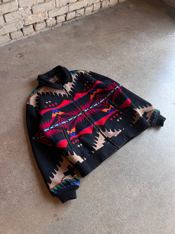Vintage 1980s 1990s Pendleton Wool Aztec Jacket, W