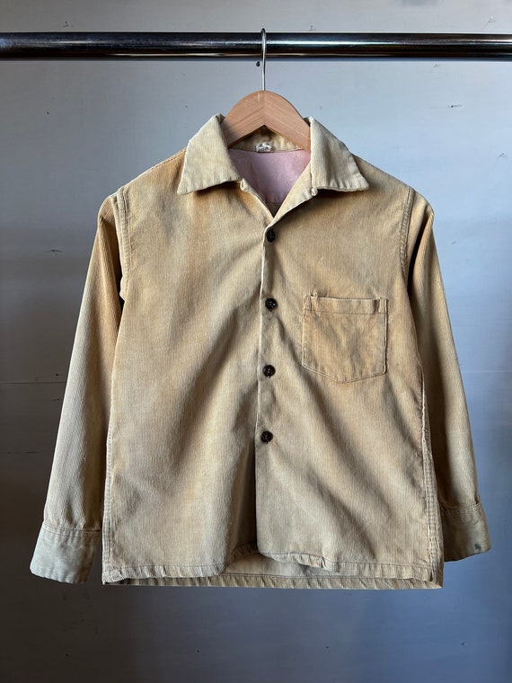 XS SM, 1950s Loop Collar Corduroy Shirt, Kids