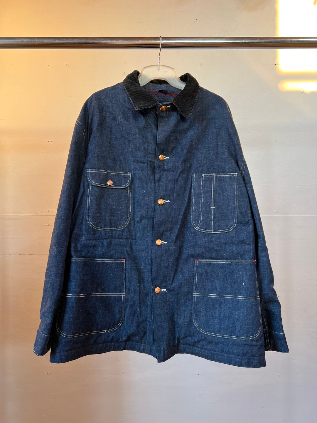 XL XXL / 1960s Deadstock Blue Bell Chore Jacket / Workwear