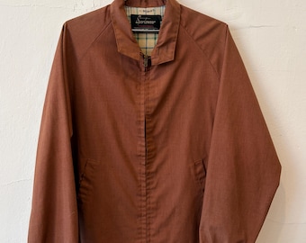 Vintage 80's Sears Two Pocket Raglan Brown Zip Up Jacket Extra Large Tall