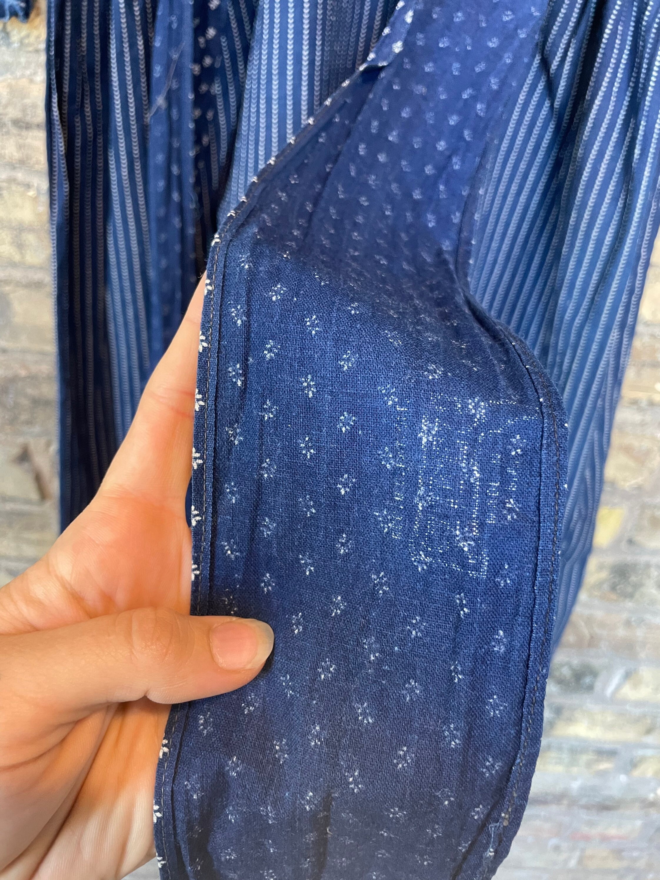 RARE / Antique Stifel Calico Dress / Wabash Stripe / Indigo - Etsy