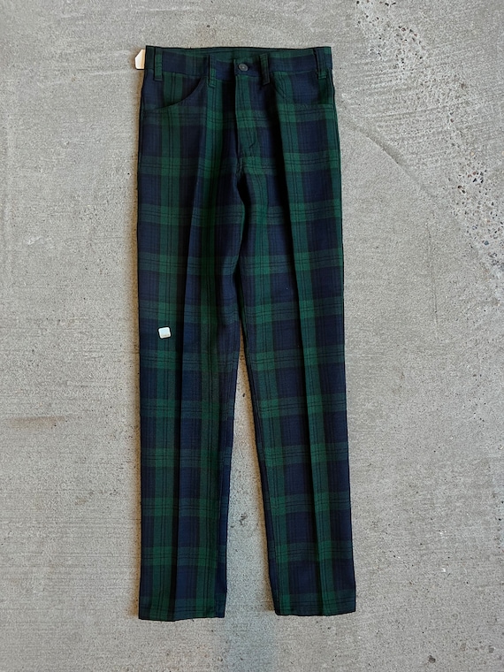 Buy 27 Waist, Deadstock 1970s Levis Sta-press Plaid Trousers, Big 
