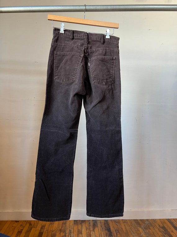 29" Waist, 1970s Levis Dark Brown Corduroy Pants,… - image 3