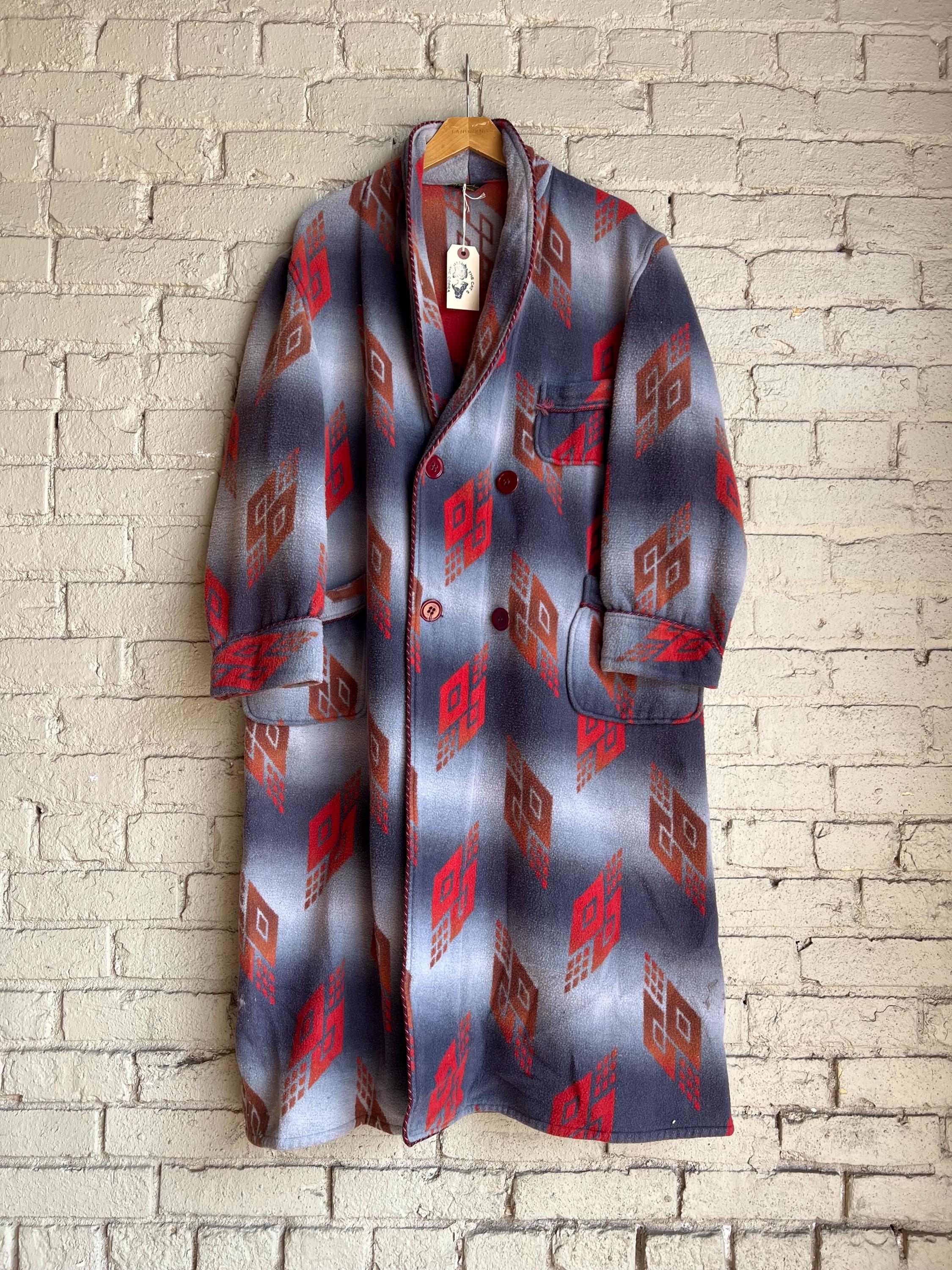 Vintage 1940s 1950s Cotton Beacon Robe, Shadow Pattern - Etsy India