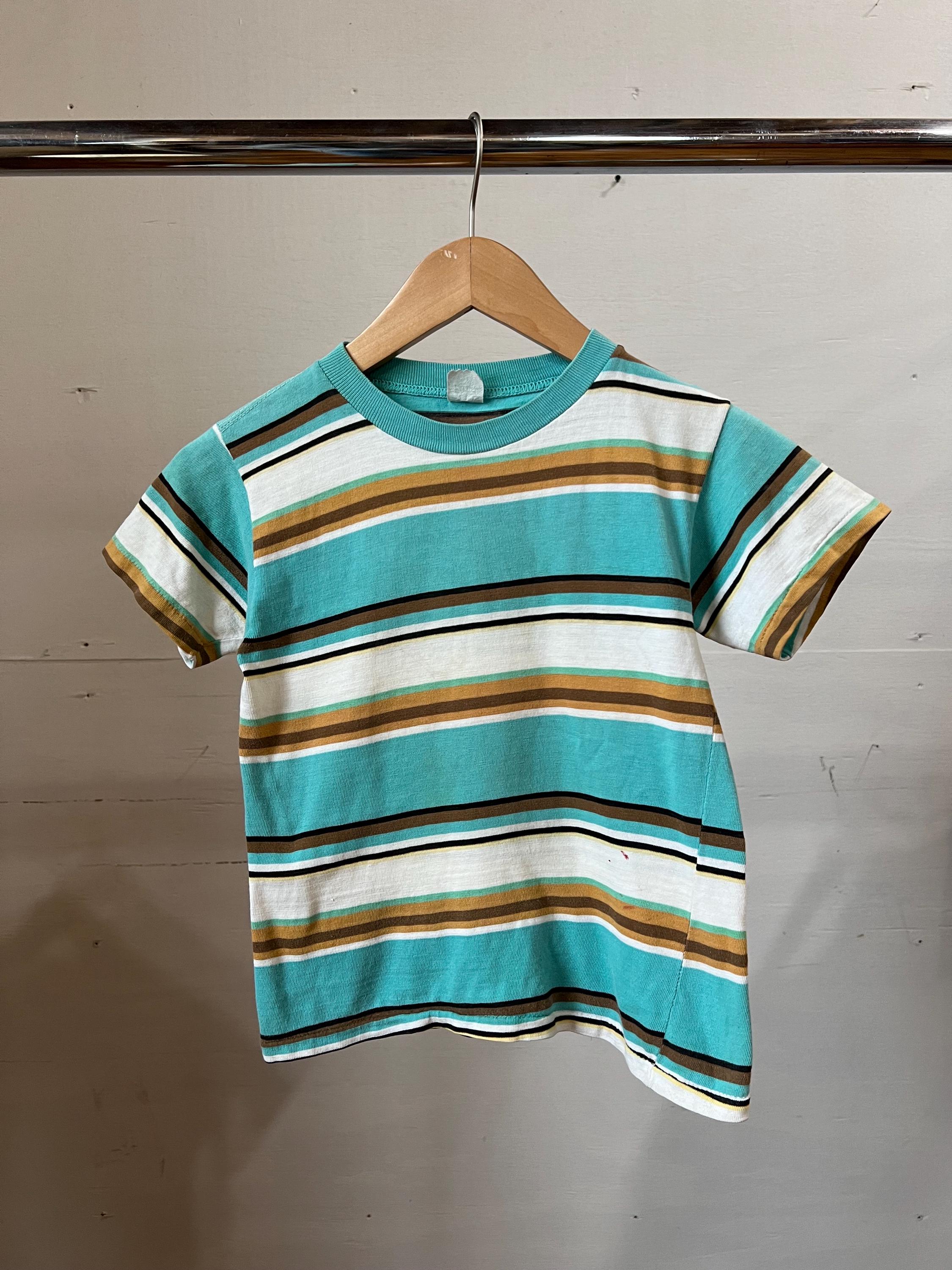 トップス 60s vintage cotton shirt Kids Vintage 1960s Striped Cotton T-shirt, XS SM, Size 12, S - Etsy