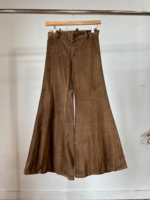 29" Waist / 1970s Low Rise Elephant Bell Bottoms … - image 1