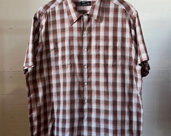 Vintage 60s Penney's Towncraft Loop Collar Shirt Size L - Etsy