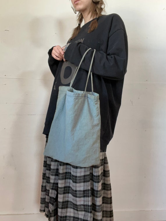 1930s 1940s, Handmade Denim Tote Bag, Vintage, Cha