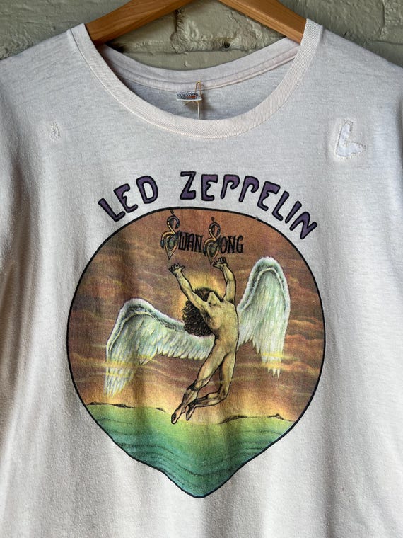 HANES 1970s Led Zeppelin Swan Song Vintage T-shirt RARE - Etsy