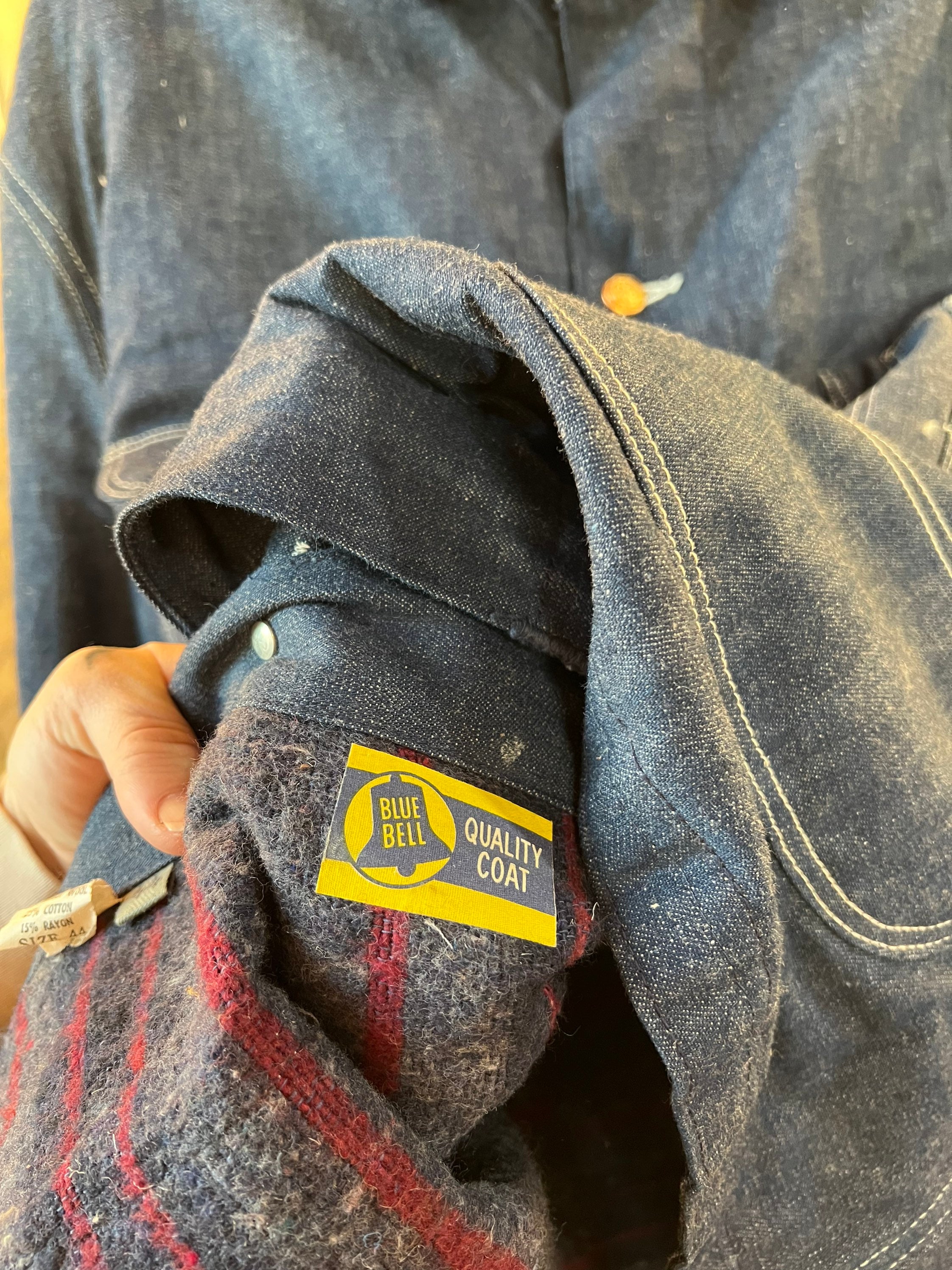 60s Vintage✳DEADSTOCK【BLUE BELL】W34イギリス製 XL XXL / 1960s Deadstock Blue Bell Chore Jacket / Workwear