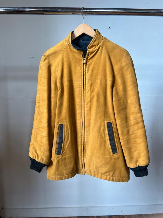 ジャケット・アウター 50s vintage cotton jacket Sm, Vintage 1950s Lee Wald Yellow Zip up Jacket, Fall Winter, - Etsy