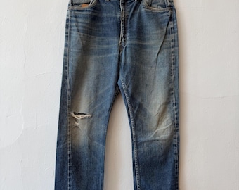 34" Taille, Vintage 1960er Jahre Circle V Selvedge Jeans, Baumwolle, Workwear