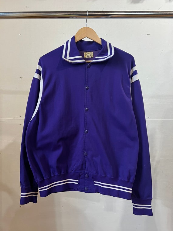Large, XL, 1950s Purple Athletic Jacket, Gopher, S
