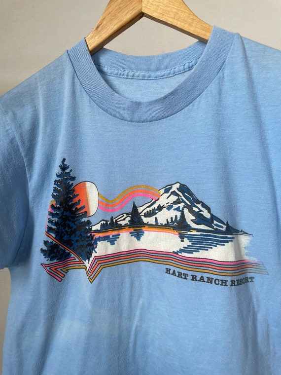 Small / 1980s Hart Ranch Resort T-Shirt / Blue / … - image 3