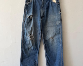 34 "Taille, Vintage 1950er Jahre Osh Kosh Carpenter Jeans, Arbeitskleidung