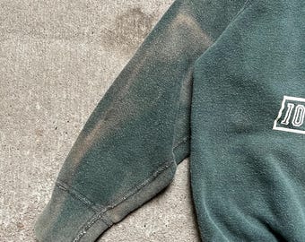 Kids Vintage 1960s Iowa State Color Flock Print Sweatshirt