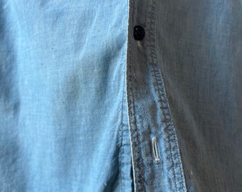 Med, 1950s SEARS Short Sleeve Chambray Work Shirt