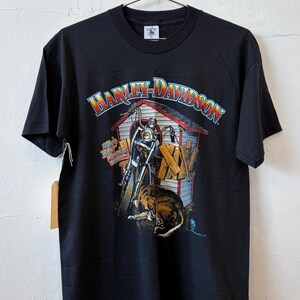 Vintage 80's Harley Davidson Mans Best Friend Motorcycle Black