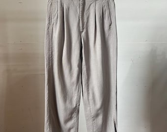Vintage 40s 50s Gabardine Rayon Trousers Distressed Grunge
