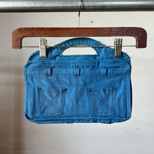 Blaue Jeans-Jeanshandtasche aus den 1970er Jahren, Taschen, Spaß - K