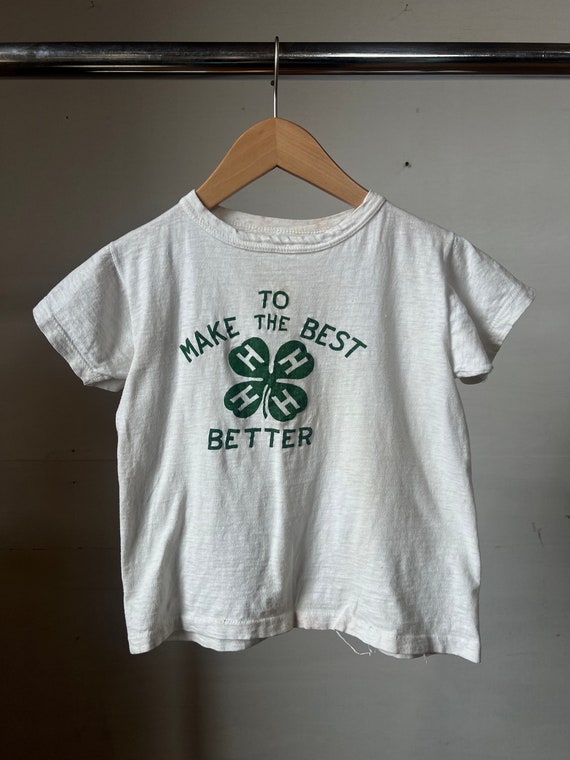 XS, 1950s 4H Baby Tee, Cotton, To Make The Best Be