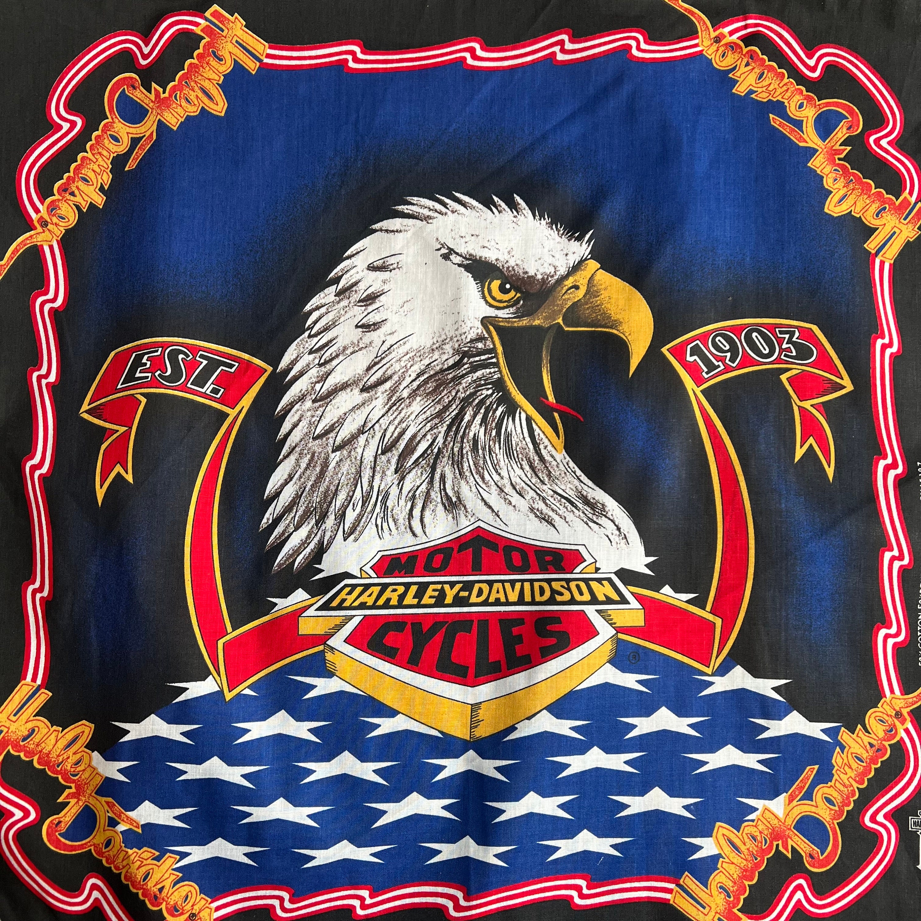 Bandana Harley-Davidson Heritage - 100% Cotone, Motivo Cachemire, Per Motociclisti