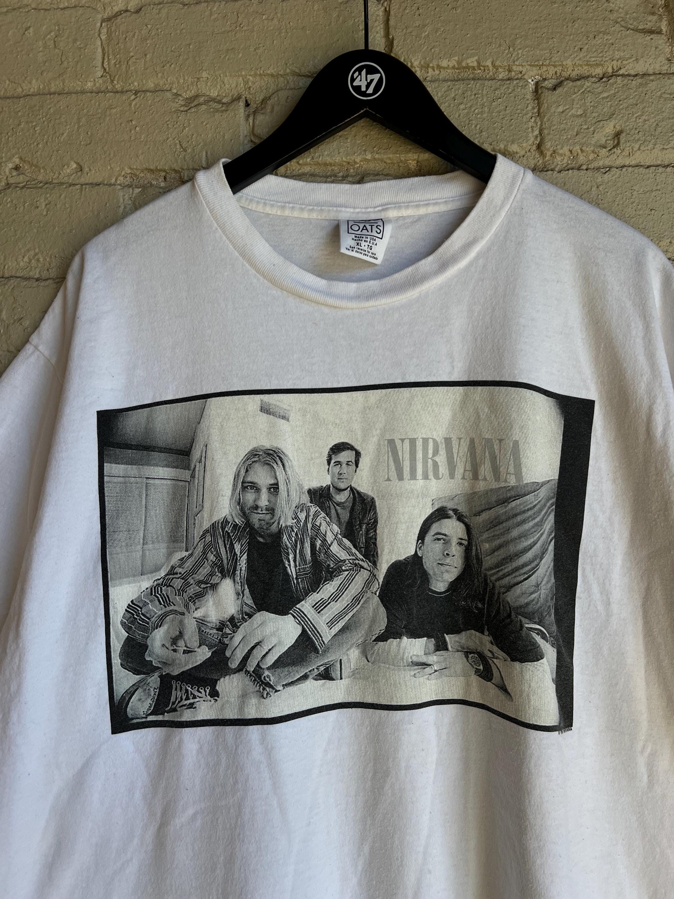 XL, Vintage 1990s NIRVANA Band T-shirt, Wild Oats, White - Etsy XL, Vintage 1990s NIRVANA Band T-shirt, Wild Oats, White - Etsy