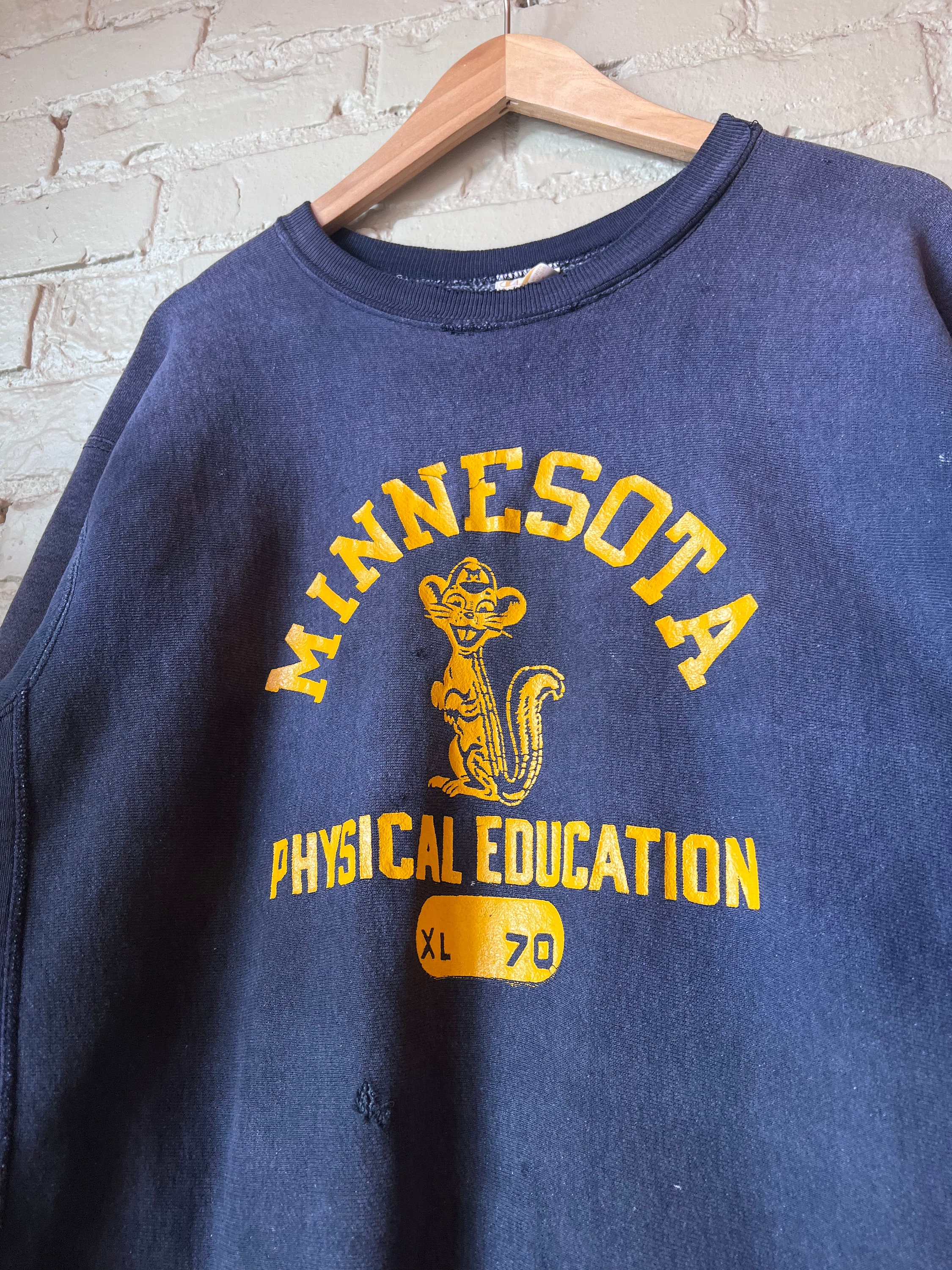 XL, 1970s Champion Reverse Weave Minnesota Gophers, Single XL, 1970s Champion Reverse Weave Minnesota Gophers, Single