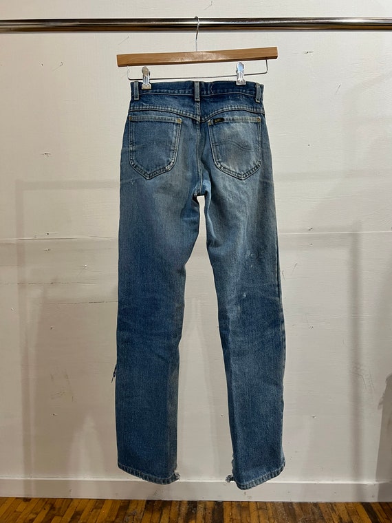 26" Waist, 1980s Lee Patchwork Jeans, Workwear, D… - image 5
